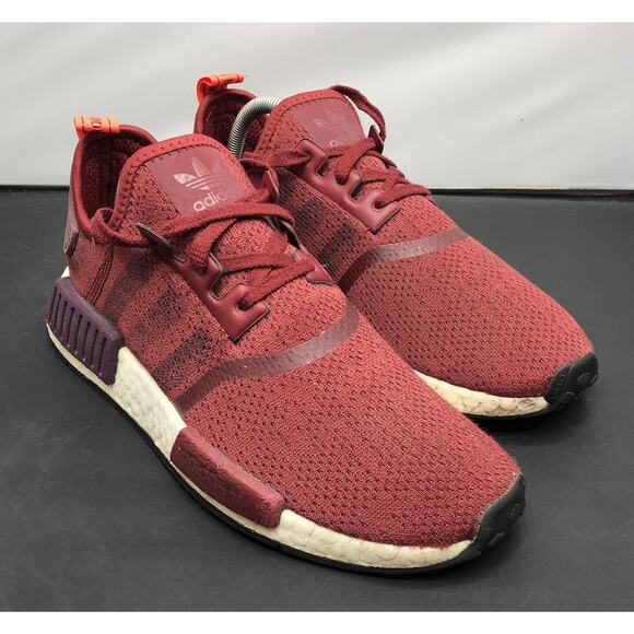 Adidas NMD Boost R1 Stencil Pack Maroon Woman Size 10 Fast Shipping - Picture 10 of 12